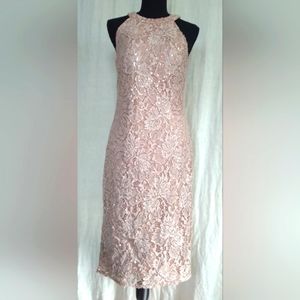 Roz&Ali peach color party dress